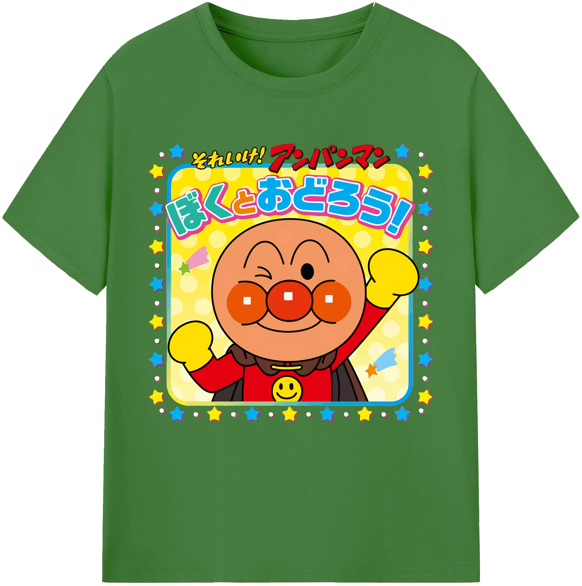 （画像用） アンパンマン Anpanman レディースカジュアルプリントTシャツ（綿100％）